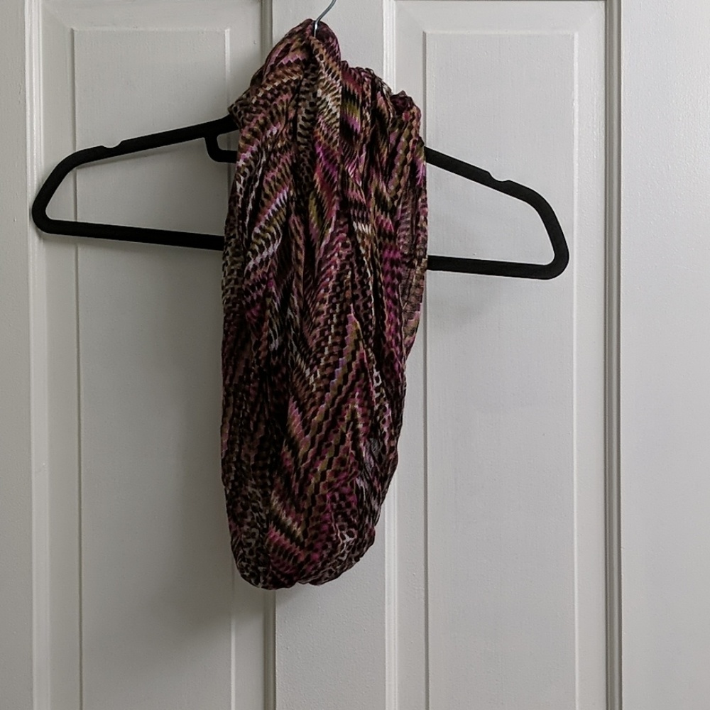 Purple and Green Infinity Scarf